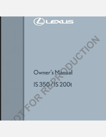 lexus is 350& 200t owners manual